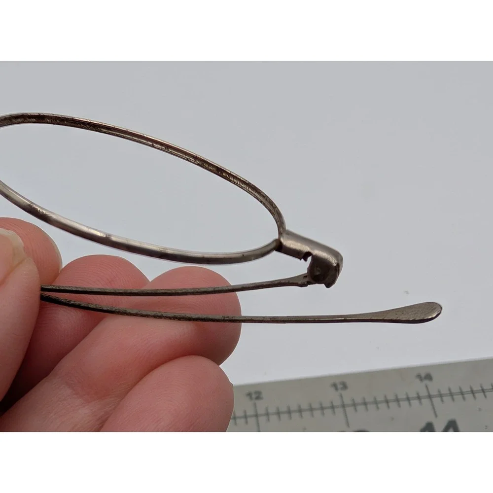Vintage Metal Wire Rim Round Glasses Nose Rest‎ Bridge Lot of 3
